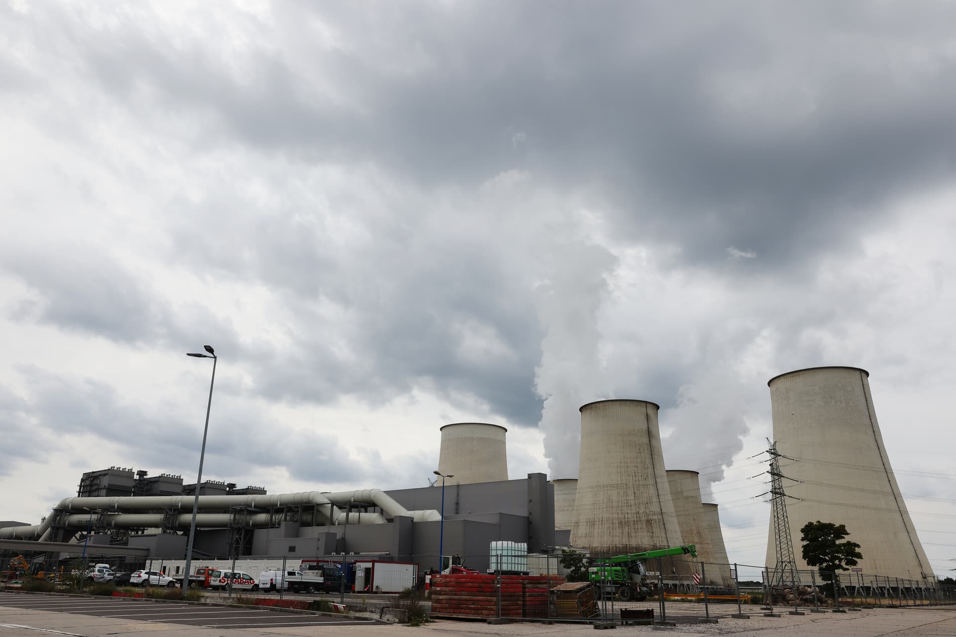 The Jänschwalde power plant the day after an attack caused damage to a nearby substation on September 2, 2026, near Jänschwalde, Germany.