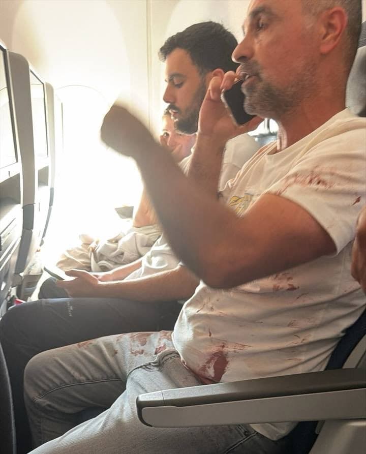 Image from the aftermath of the attempted hijacking of a flydubai flight that was rerouted to Saudi Arabia.