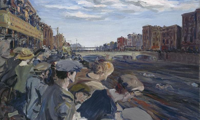 'The Liffey Swim,' Jack B. Yeats, Dublin, 1923.
