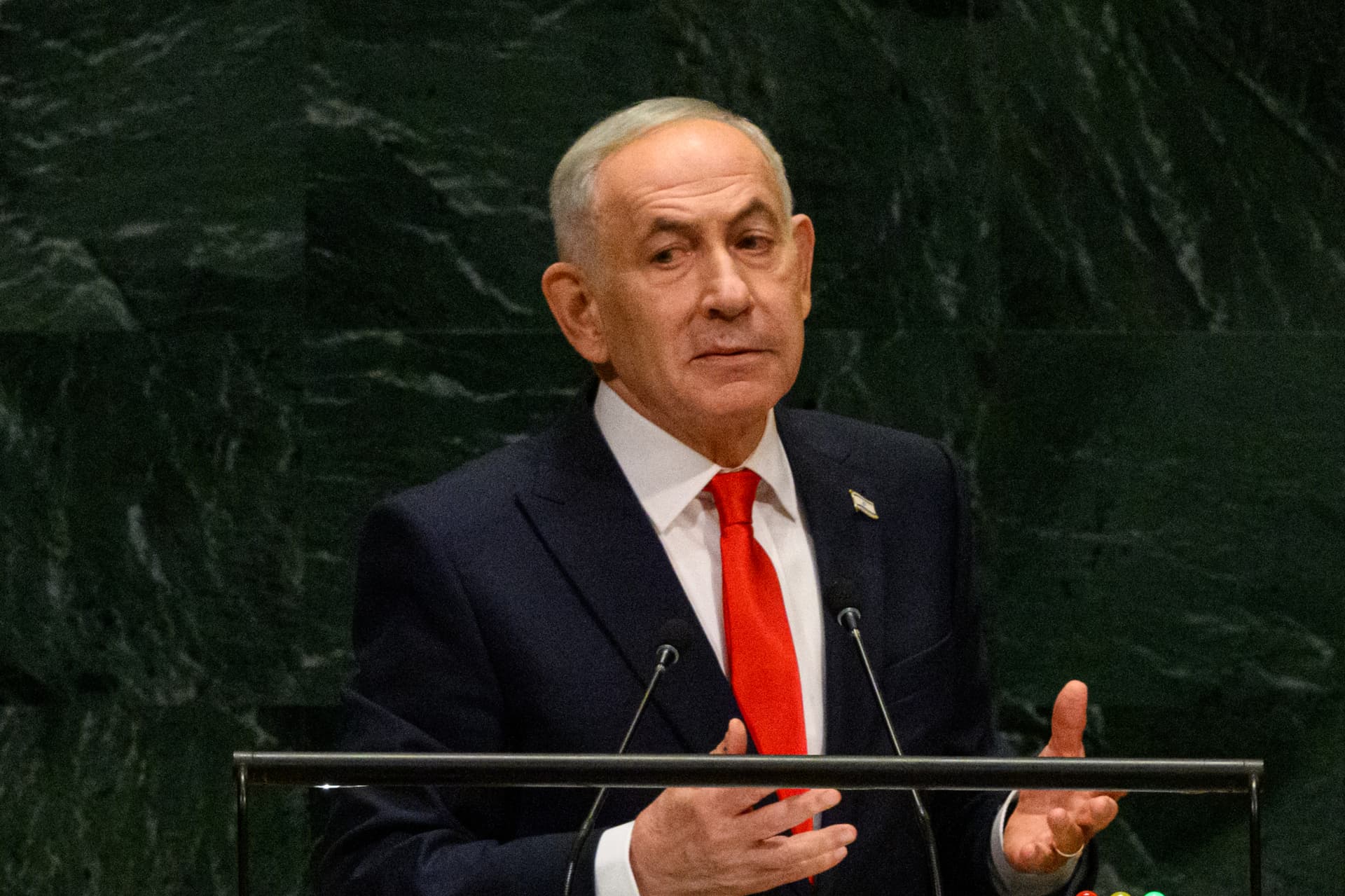 Prime Minister Benjamin Netanyahu addresses United Nations on September 24, 2026.