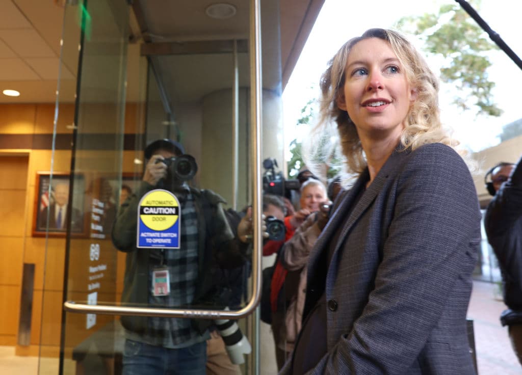 Elizabeth Holmes arrives at federal court on October 17, 2022 in San Jose, California.