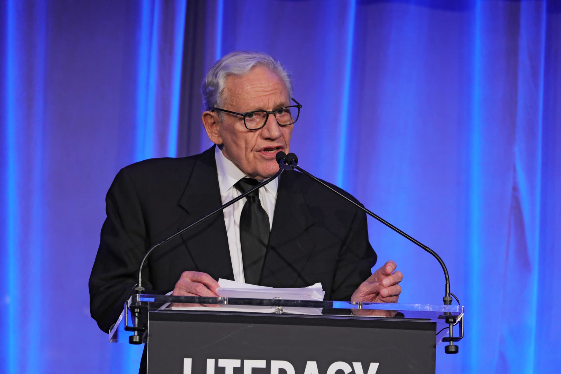 Bob Woodward attends the Literacy Partners Evening of Readings.