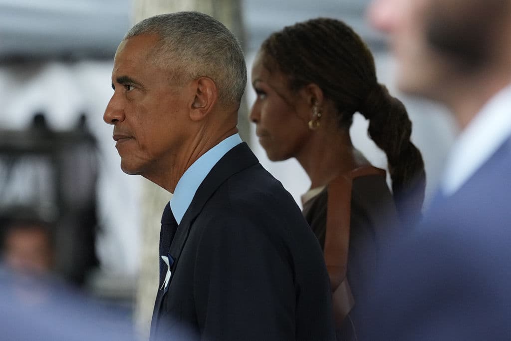 President Obama and  First Lady Michelle Obama arrive on September 11, 2026 at New York City.