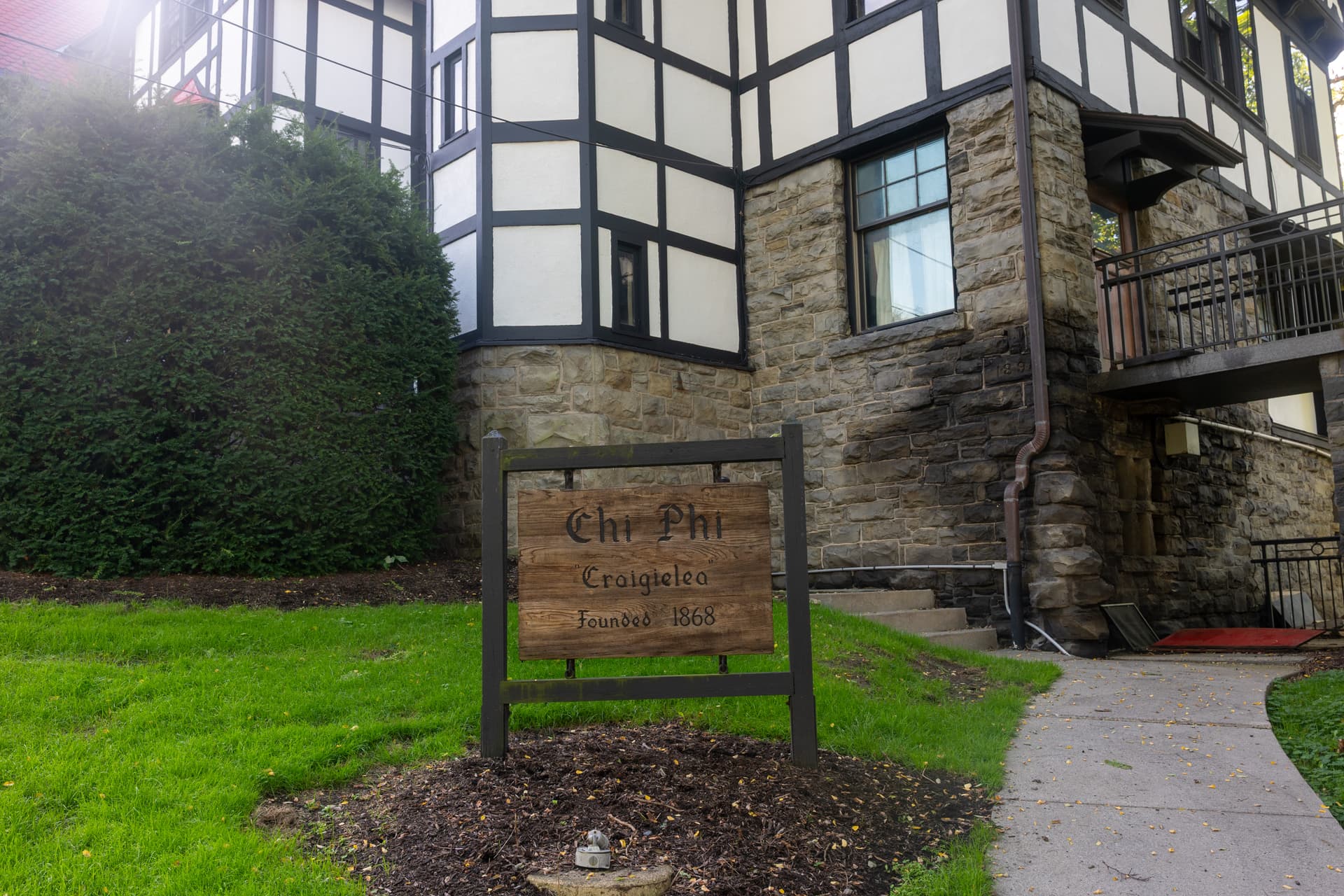 The fraternity house at the center of a rape allegation on the campus of Cornell University.