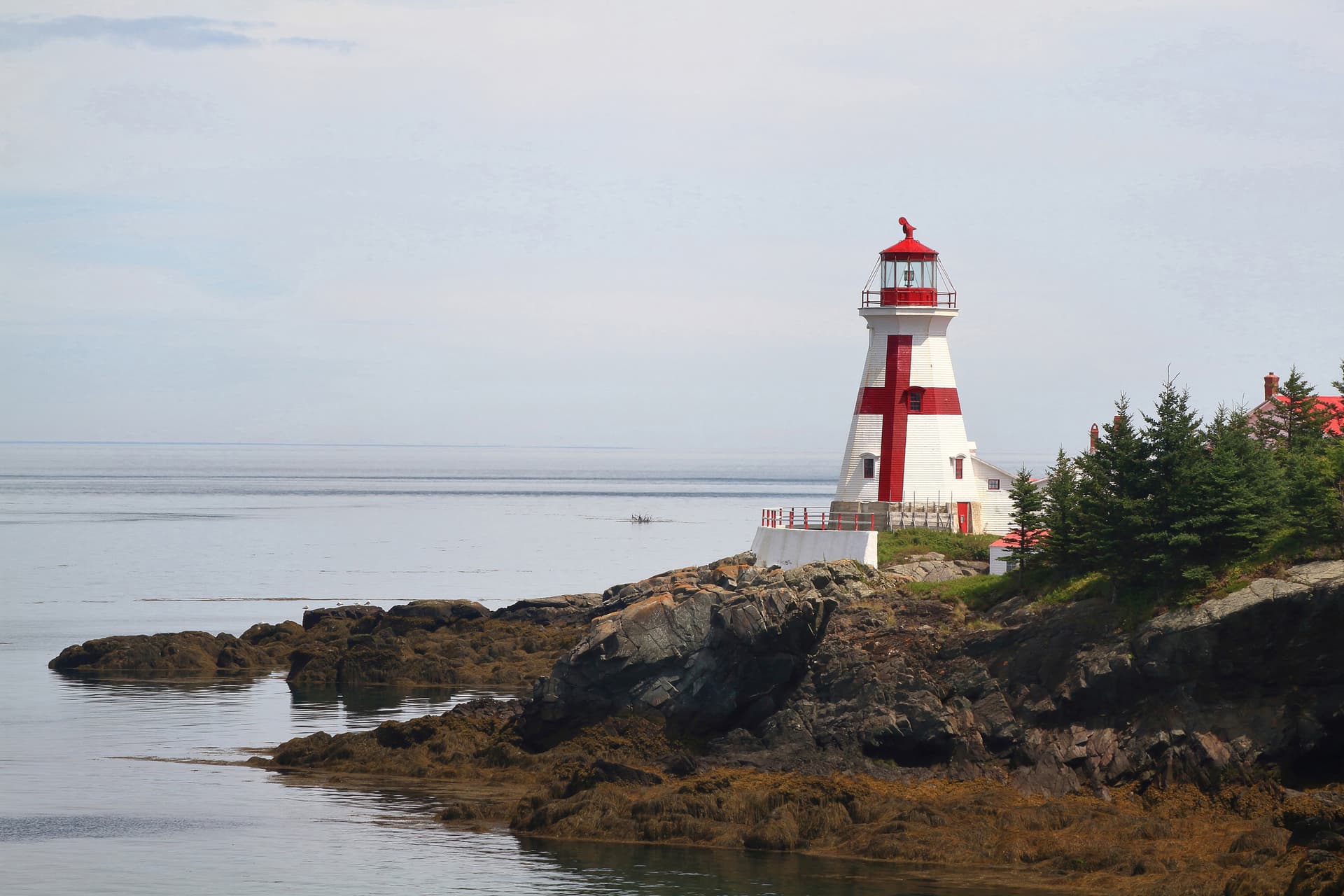 Head Habour Lightstation on Campobello Island situated in Bay of Fundy New Brunswick Canada.
