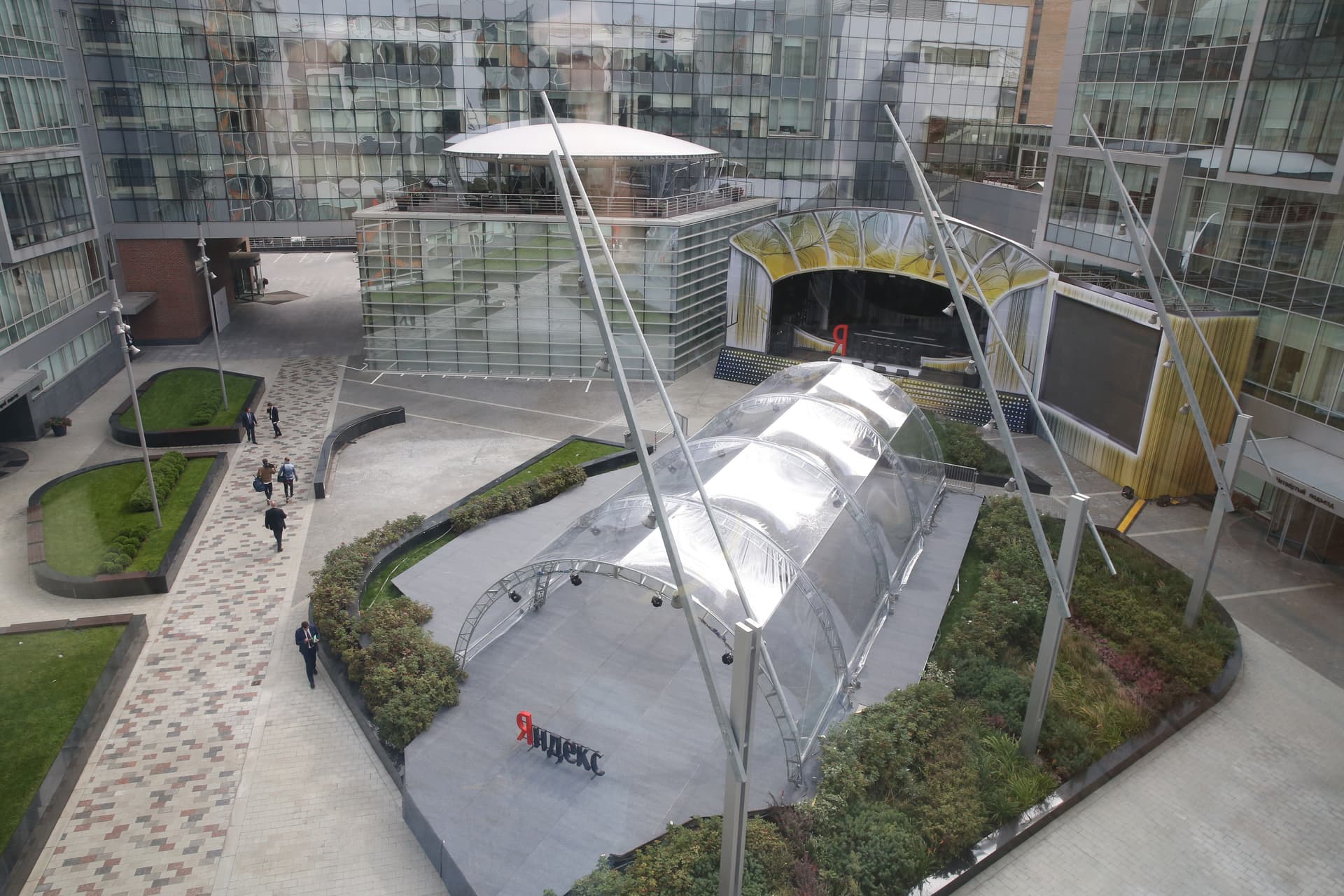 A general view of the main office of Yandex at  Moscow.
