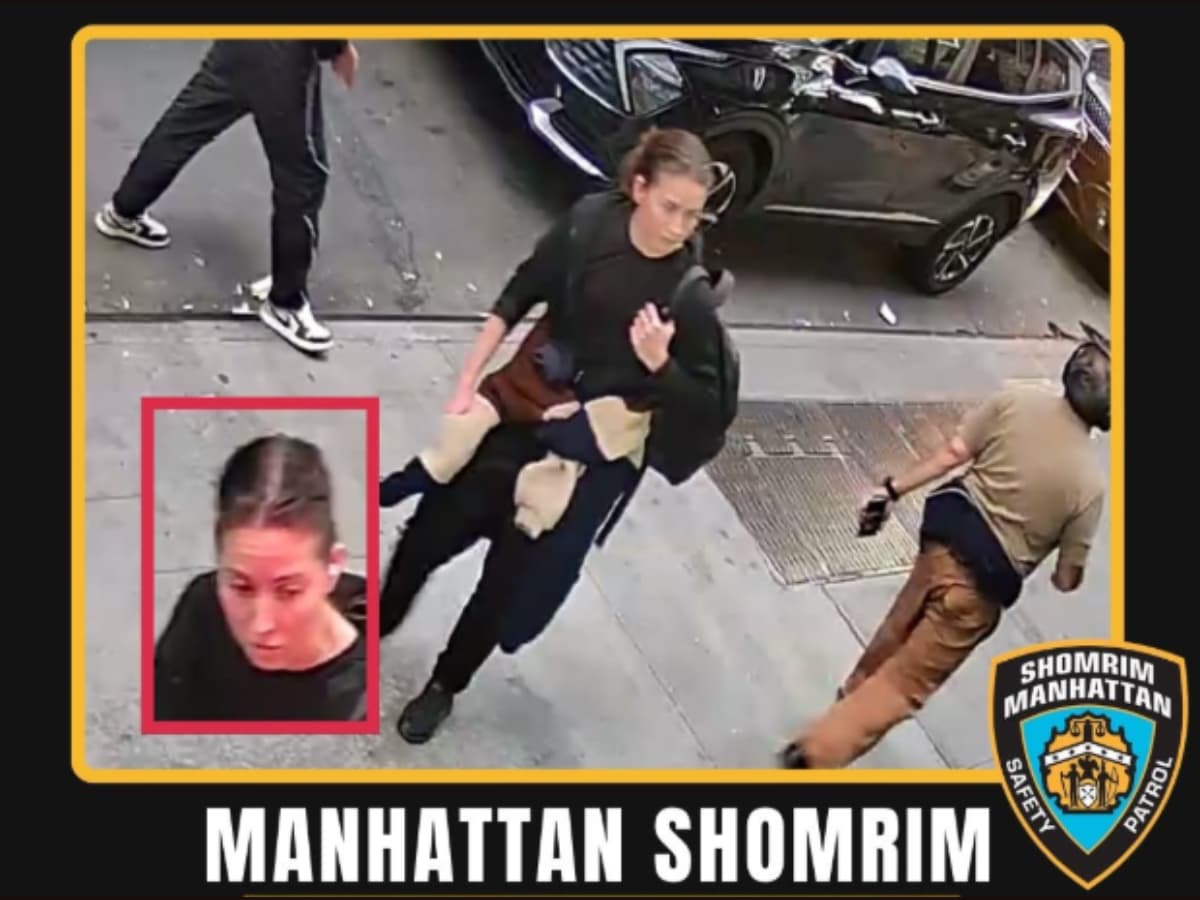 Manhattan Shomrim Safety Patrol and the New York Police Department released surveillance video that led to the arrest of suspect Anna Mochalova on charges of alleged hate crimes against two Jewish men committed on October 21, 2026.