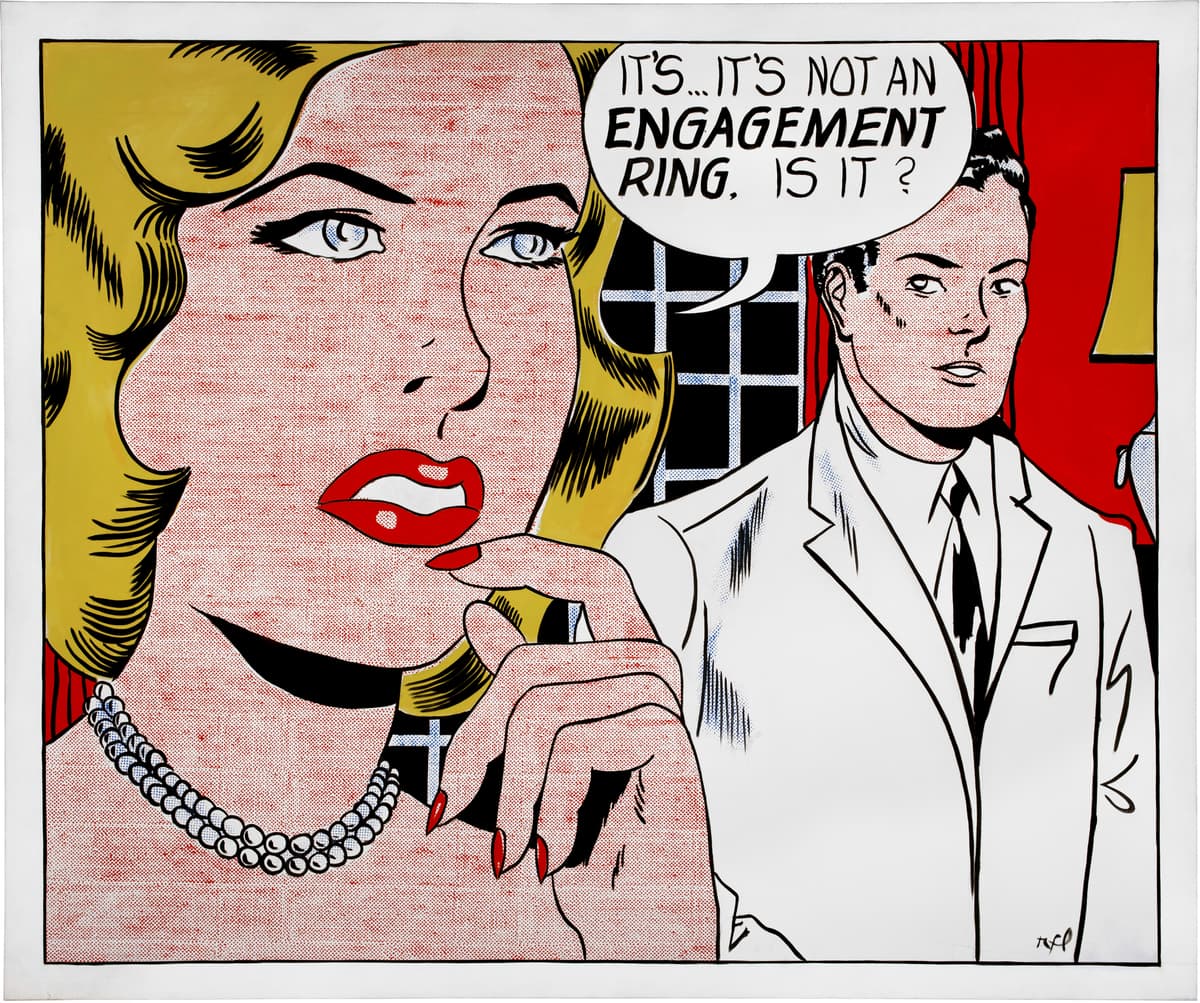 'The Engagement Ring,' by Roy Lichtenstein, 1961. Detail.