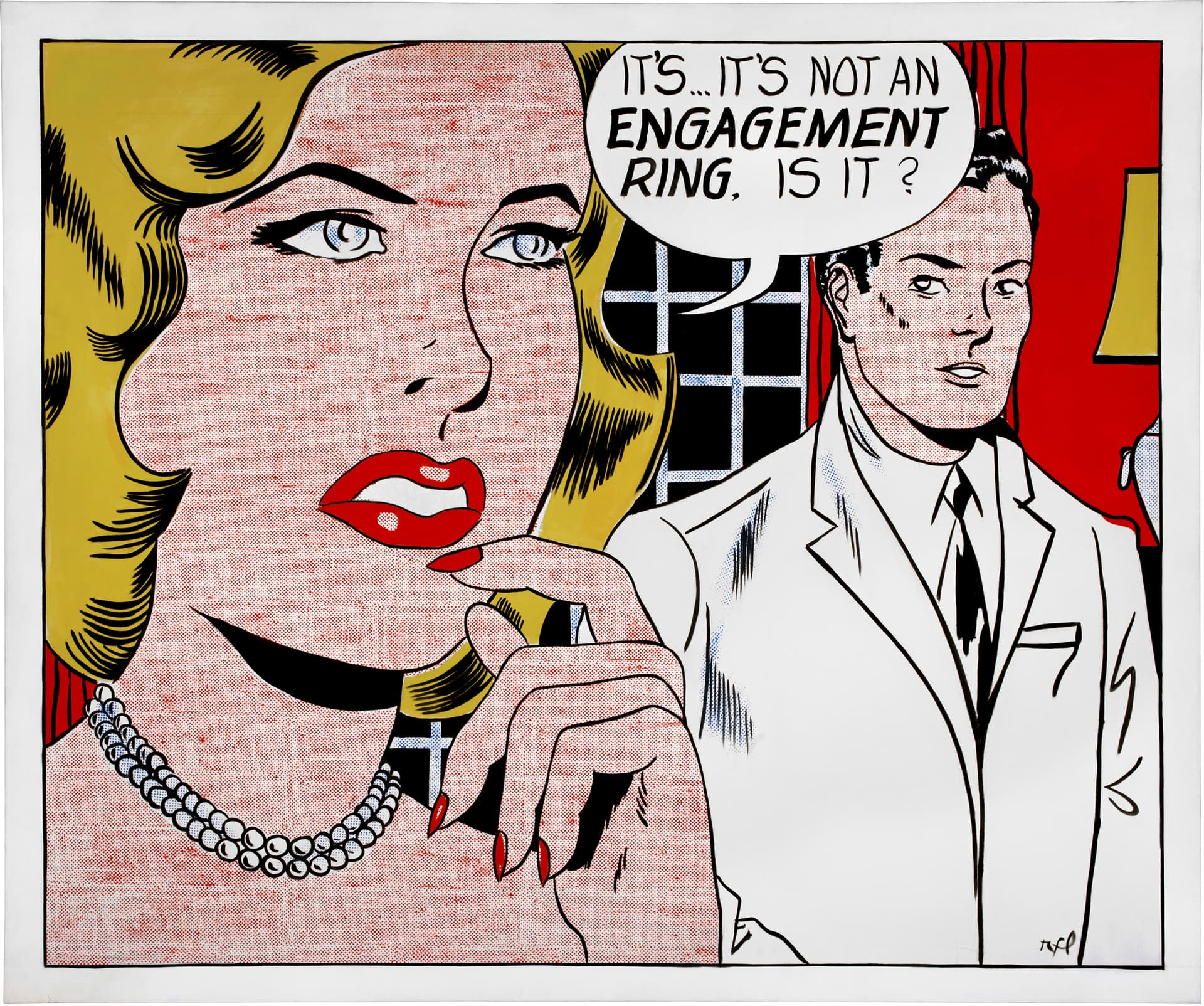 'The Engagement Ring,' by Roy Lichtenstein, 1961. Detail.