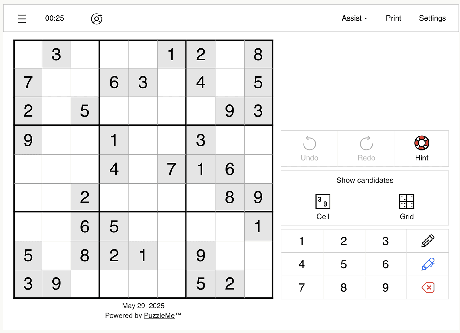 sample crossword