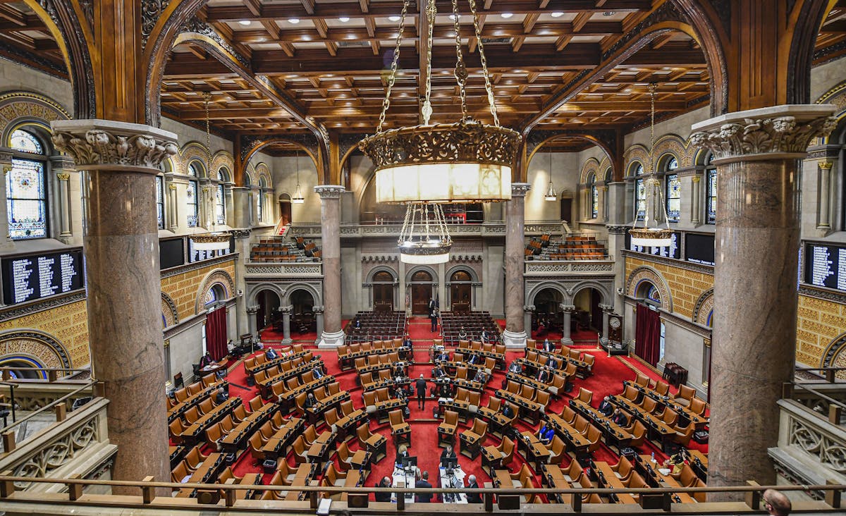 The New York State Assembly chamber in Albany, January 6. AP/Hans Pennink, file