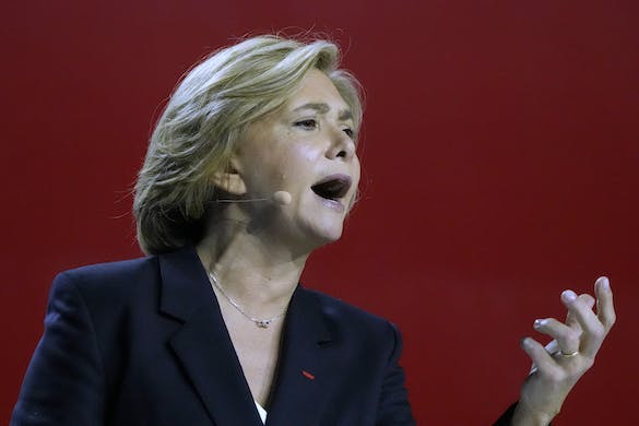 Valerie Pecresse during a campaign rally at Paris, February 13, 2022. AP/Francois Mori