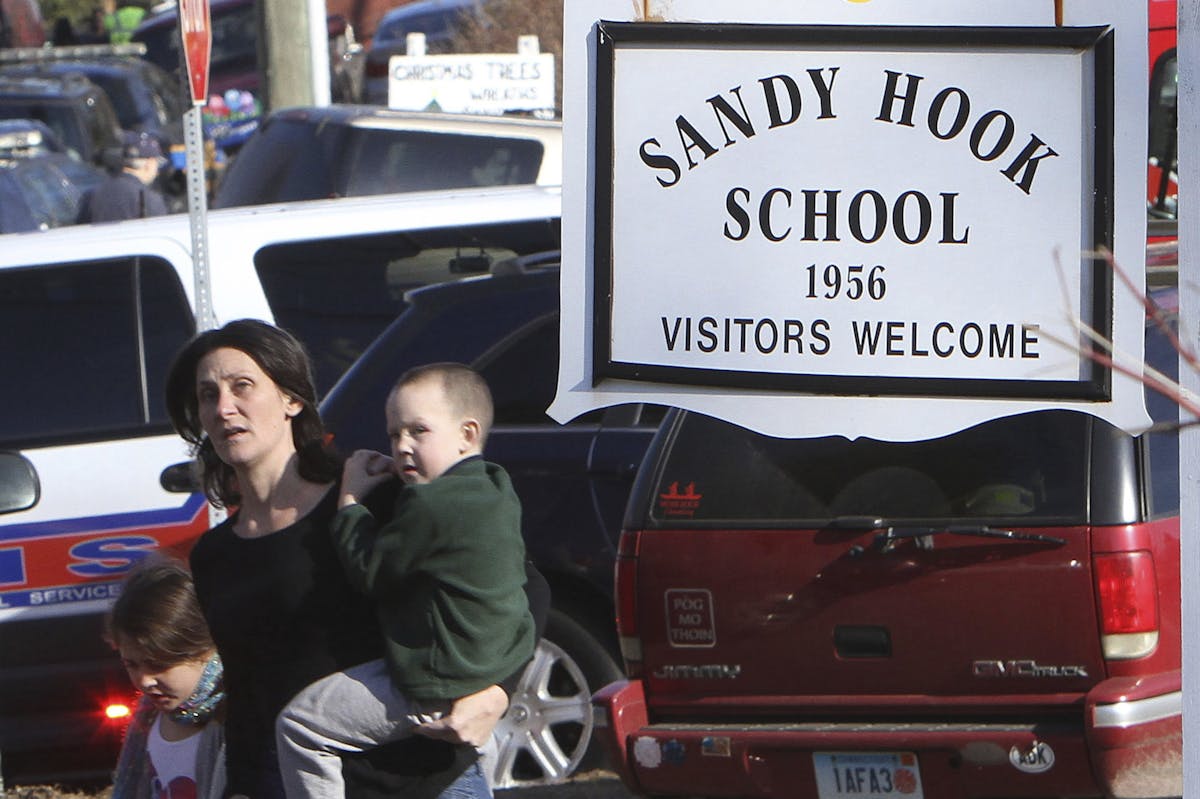 Sandy Hook Elementary School following a shooting there in 2012. Frank Becerra Jr./The Journal News via AP