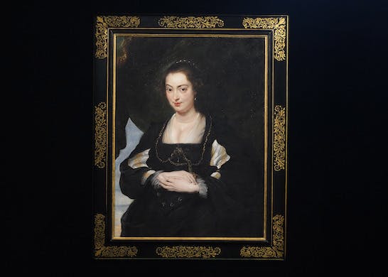 A 17th century masterpiece by Peter Paul Rubens, 'Portrait of a Lady,' at the DESA Unicum auction house in Warsaw on February 17, 2022. AP/Czarek Sokolowski
