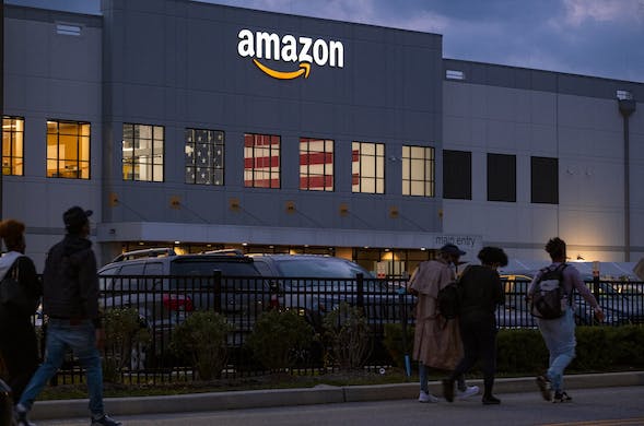 An Amazon distribution center at the Staten Island borough of New York, October 25, 2021. AP/Craig Ruttle, file