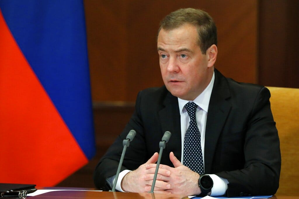 The erstwhile Russian prime minister, Dmitry Medvedev. AP/Yekaterina Shtukina, Sputnik, Government Pool Photo