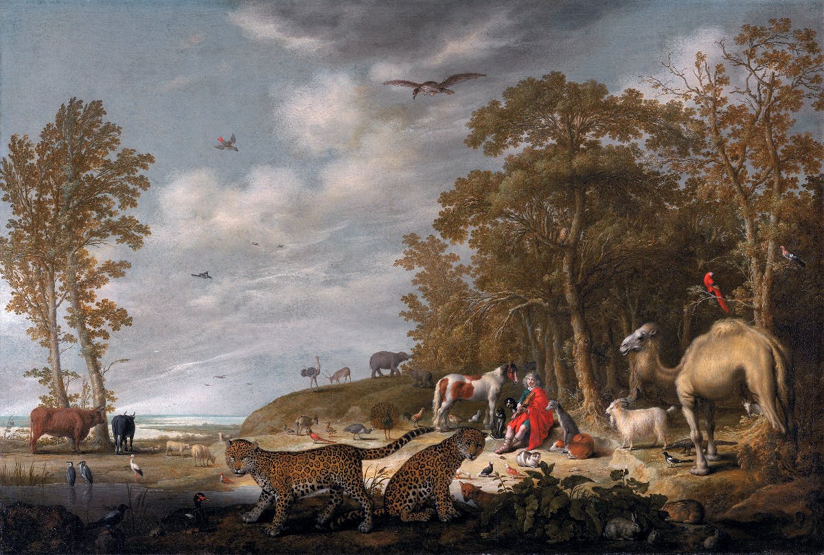 Aelbert Cuyp (1620–1691): Orpheus Charming the Animals, circa 1640. Wikimedia Commons.