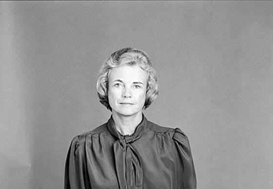 Detail of portrait of Associate Justice Sandra Day O'Connor, 1983, via Wikimedia Commons.
