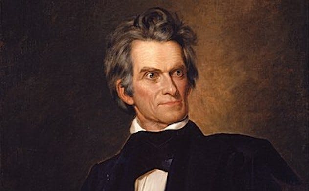 Detail of a painting of John C. Calhoun by George Peter Alexander Healy, c. 1845. National Portrait Gallery via Wikimedia Commons