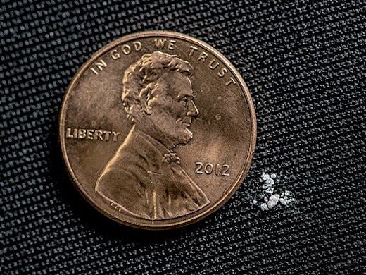 Fentanyl, 2 mg., a lethal dose in most people. U.S. Drug Enforcement Administration