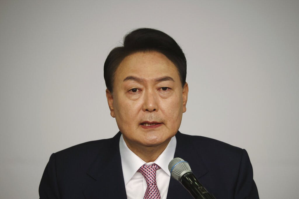 South Korea's president-elect, Yoon Suk-yeol. AP/Kim Hong-ji/pool