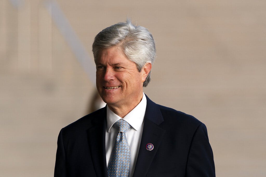 Representative Jeff Fortenberry at the federal courthouse in Los Angeles, March 16, 2022. AP/Jae C. Hong