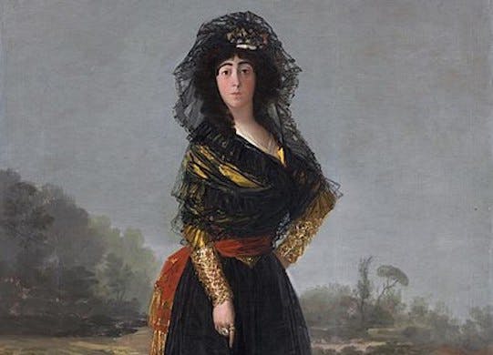 Francisco de Goya, ‘The Duchess of Alba’ (detail), 1797. Hispanic Society of America via Wikimedia Commons