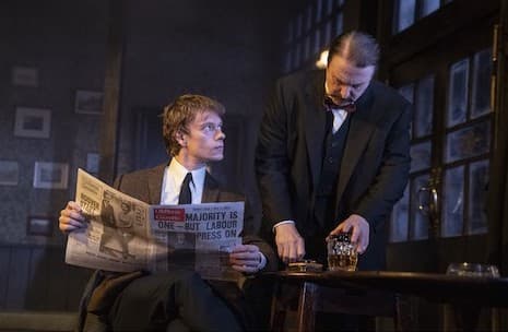 Alfie Allen and David Threlfall in ‘Hangmen.’ Joan Marcus