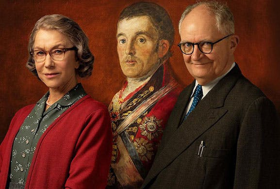 Helen Mirren, Jim Broadbent, and the Goya portrait in ‘The Duke.’ Sony Pictures Classics