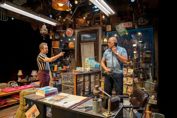 Sam Rockwell and Laurence Fishburne in a dress rehearsal for ‘American Buffalo.’ © 2022 Richard Termine