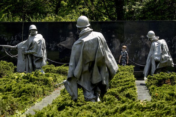 The Korean War Veterans Memorial on the National Mall. AP/Andrew Harnik, file