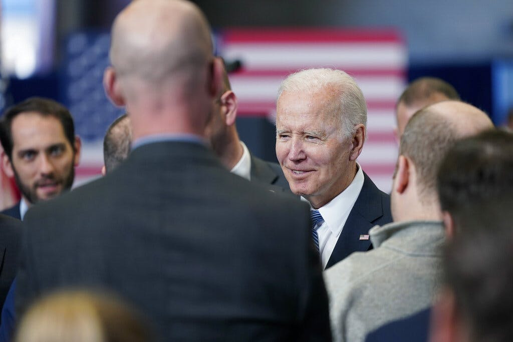 President Biden at Portsmouth, New Hampshire, April 19, 2022. AP/Patrick Semansky
