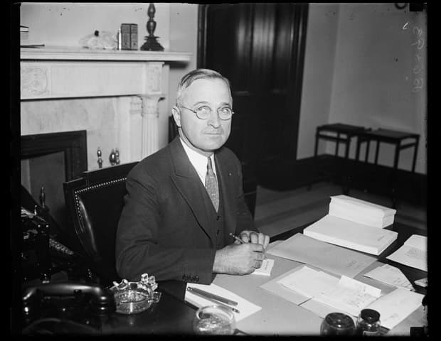 Harry S. Truman, 1934. Library of Congress via Wikimedia Commons