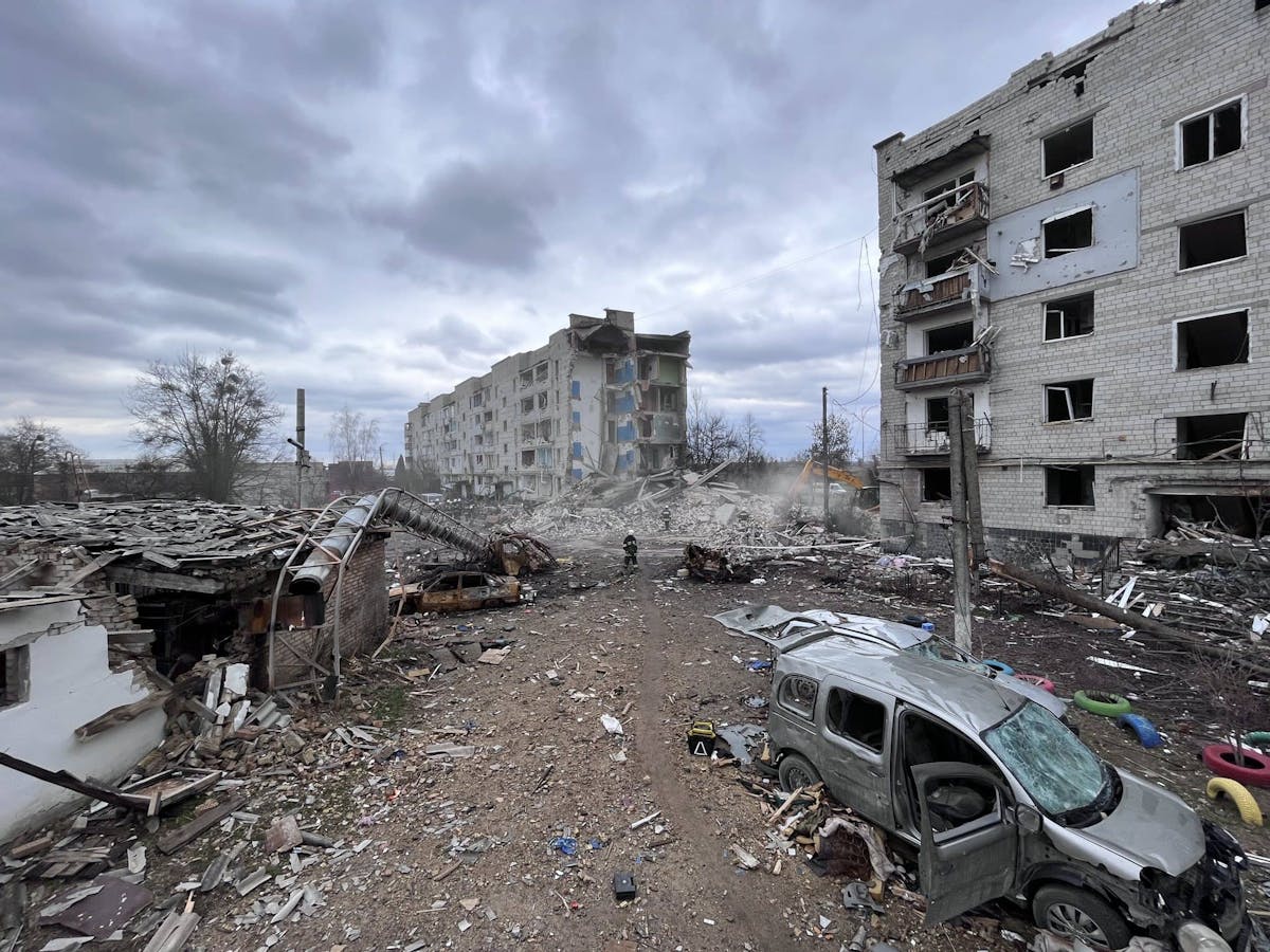 Scenes of destruction at Borodyanka, outside Kyiv in Ukraine. The New York Sun/Caleb Larson