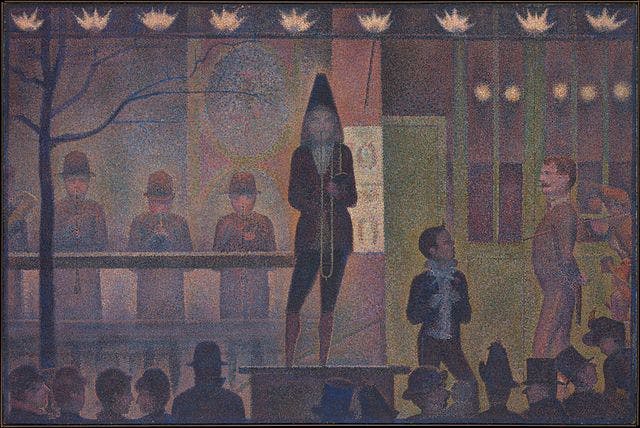 Georges Seurat, 'Circus Sideshow.' Wikimedia Commons
