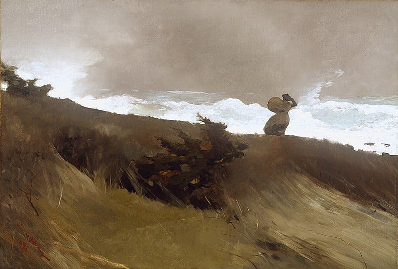 Winslow Homer, 'The West Wind,' 1891. Wikimedia Commons