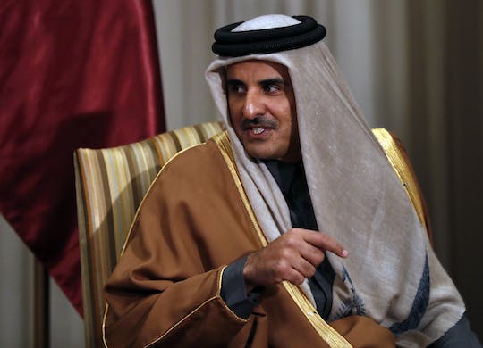 Qatar's emir, Tamim bin Hamad al-Thani, in January 2019. AP/Hussein Malla