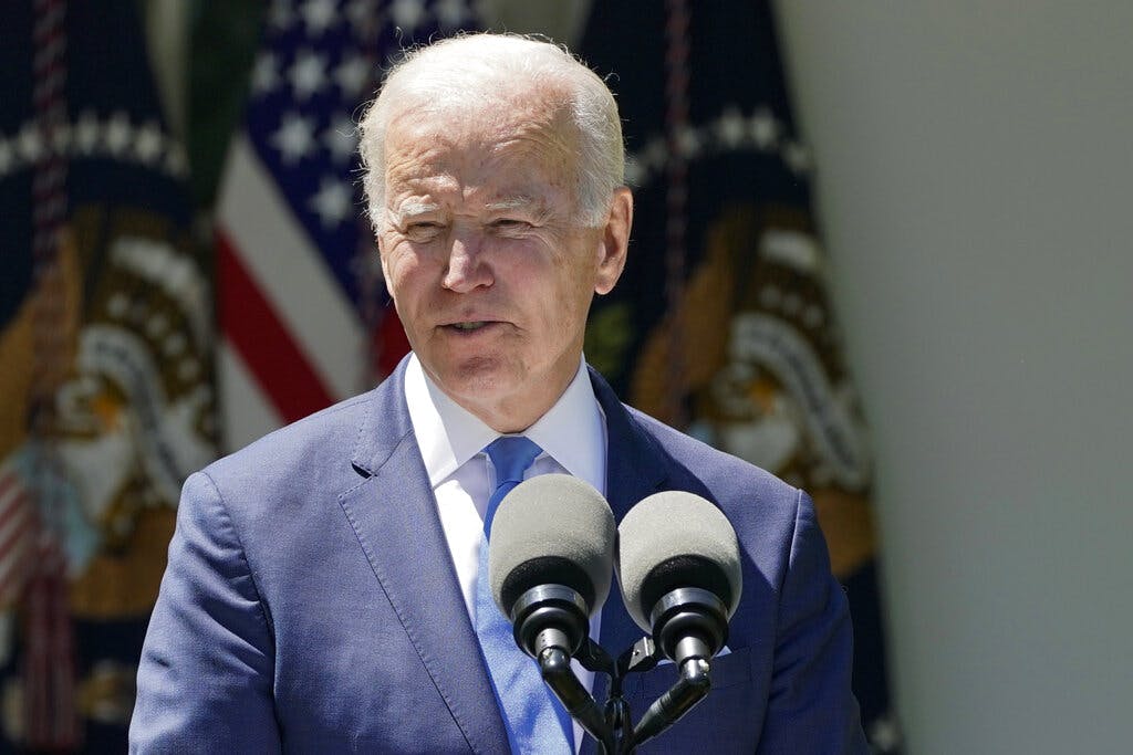 President Biden in the Rose Garden at the White House May 9, 2022. AP/Manuel Balce Ceneta