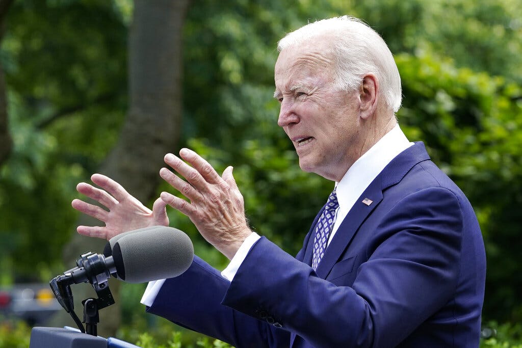 President Biden in the Rose Garden at the White House May 17, 2022. AP/Susan Walsh