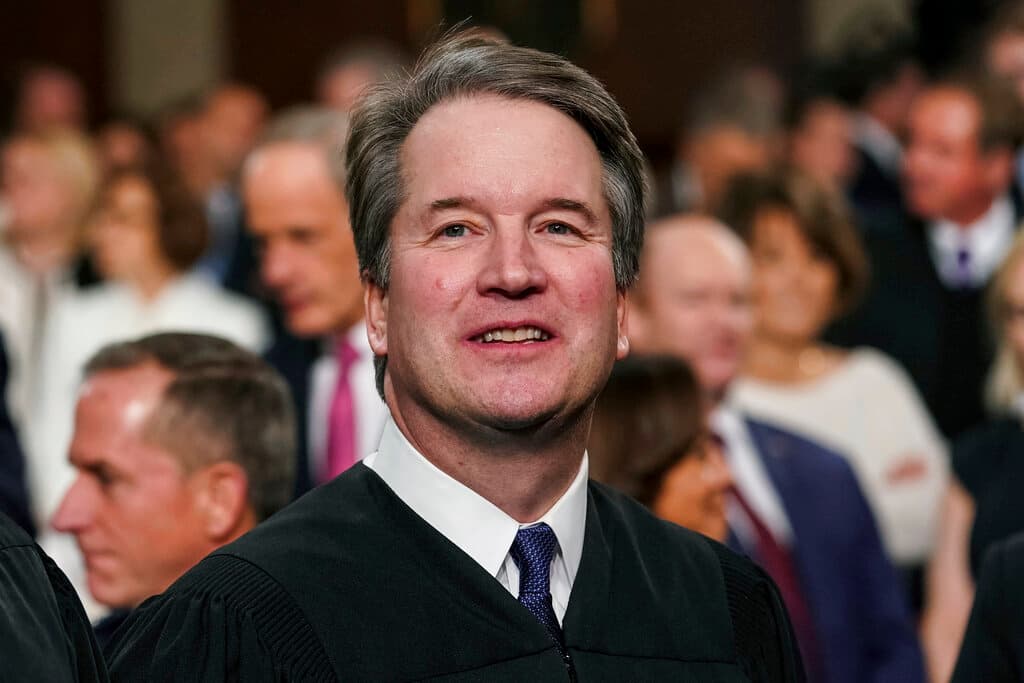 Doug Mills/New York Times via AP Justice Brett Kavanaugh at the Capitol.