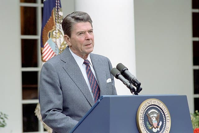 President Reagan speaking about the air traffic controllers strike in 1981. He had this to say about the government in 1986: “The nine most terrifying words in the English language are, ‘I’m from the government and I’m here to help.’”