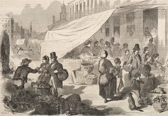 Cleveland Museum of Art via Wikimedia Commons Winslow Homer, 'View in South Market Street, Boston,' 1857.