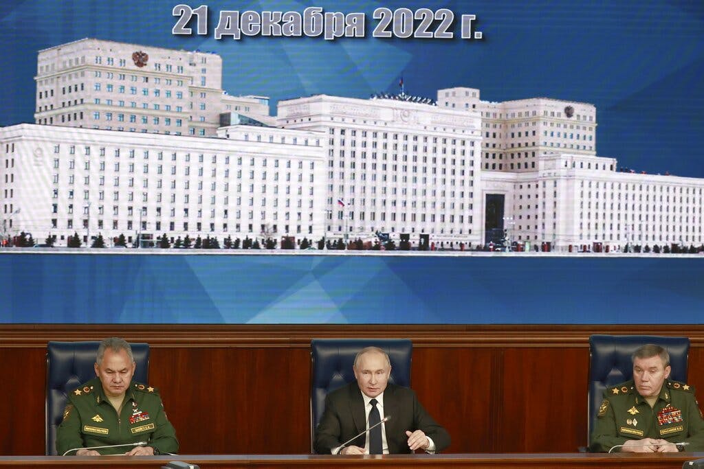 Sergey Fadeichev, Sputnik, Kremlin pool via AP