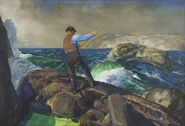 'The Fisherman,' by George Bellows, 1917.