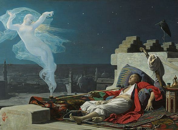 'A Eunuch's Dream,' detail, by Jean-Jules-Antoine Lecomte du Nouÿ, 1874.