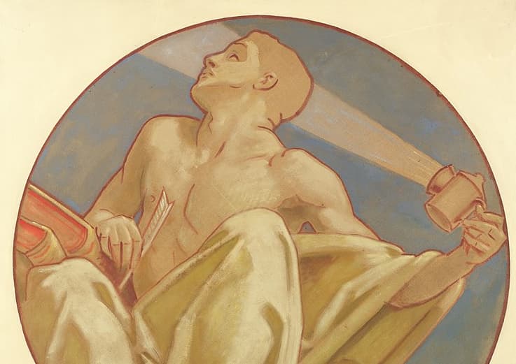 Via Wikimedia Commons Study for 'History,' detail, by John Singer Sargent.