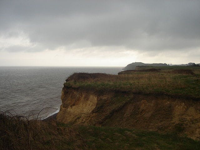 The cliffs at Sheringham, Norfolk, United Kingdom.