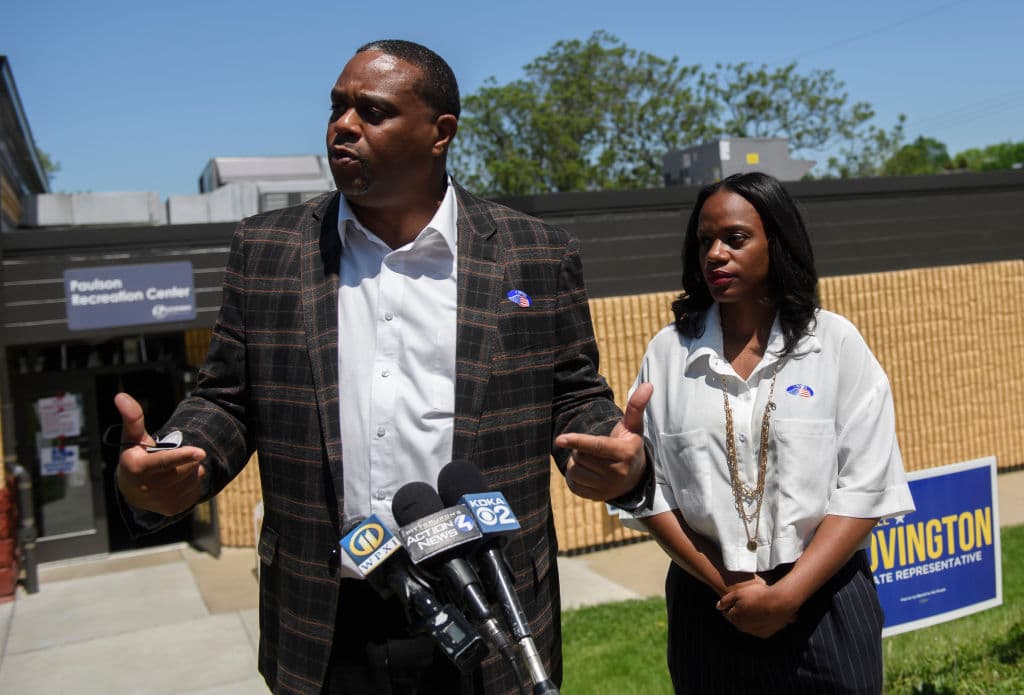 Jeff Swensen/Getty Images Mayor Ed Gainey with a Democratic Congressional candidate, Summer Lee, on May 17, 2022 at Pittsburgh.