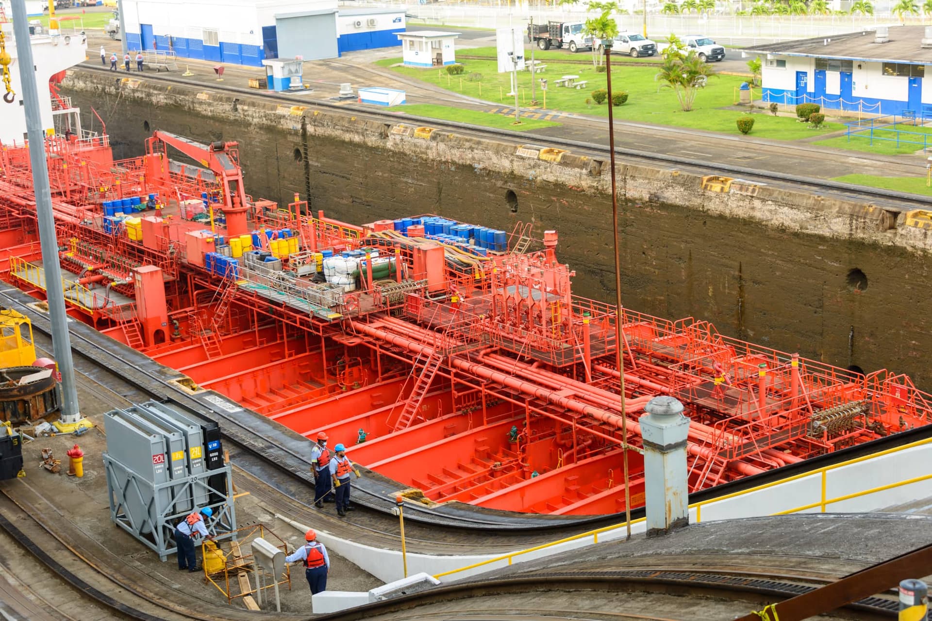 Patrick Baehl de Lescure/Getty Images Tanker Strinda passing through the Panama Canal.