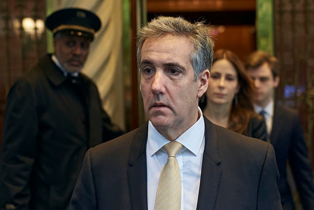 AP/Andres Kudacki Michael Cohen departs his apartment building on his way to Manhattan criminal court, May 16, 2024, at New York.